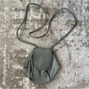 Free People Cut n’ Paste Sage Leather Handbag
